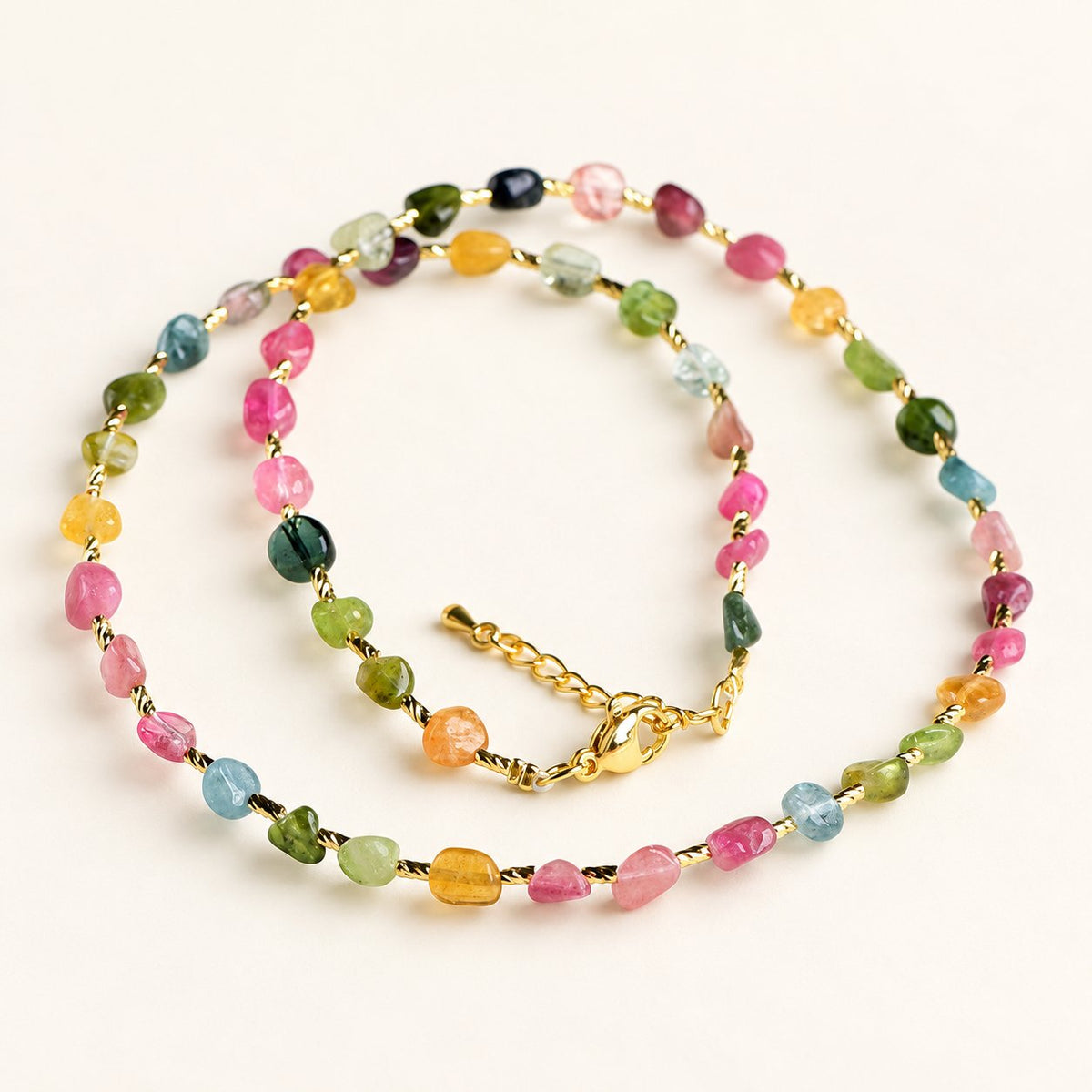 Rainbow Current — Freeform Tourmaline Necklace — Alora Gems product photograph
