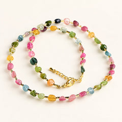 Rainbow Current — Freeform Tourmaline Necklace — Alora Gems product photograph