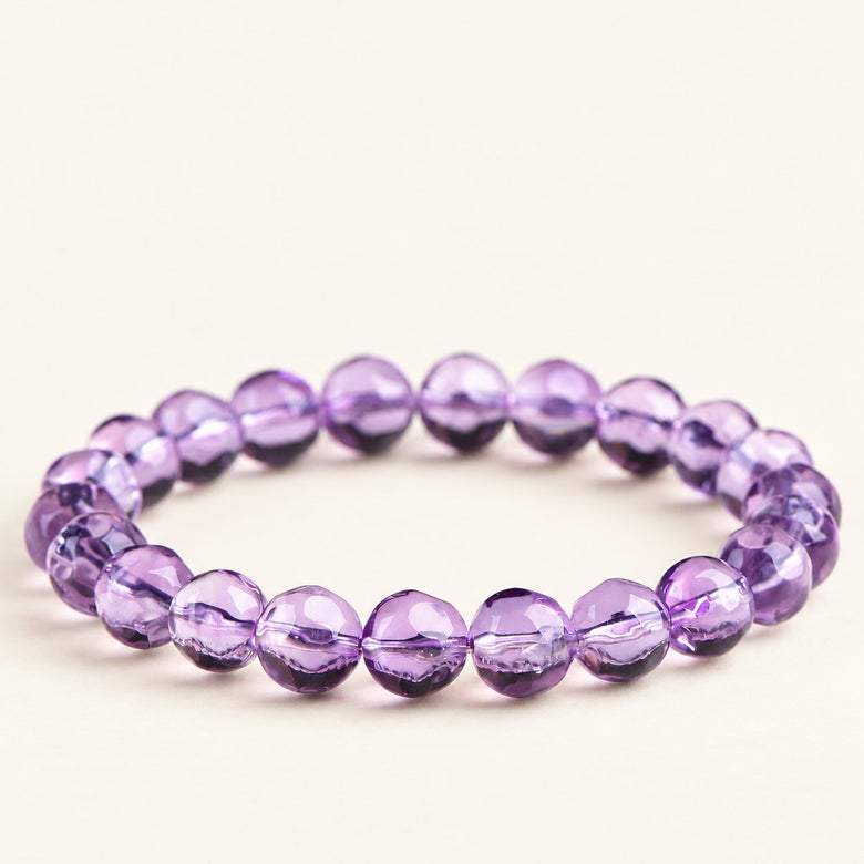 Violet Mirror — Faceted Amethyst Bead Bracelet — Alora Gems product photograph