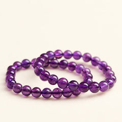 Violet Reserve — Amethyst Round Beads — Alora Gems product detail