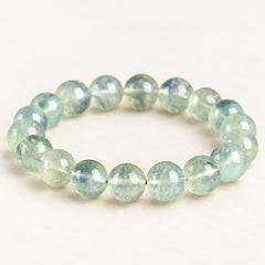 Green Stillness — Beryl Bead Bracelet, product detail on warm ivory
