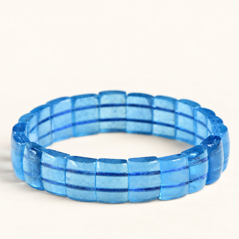Deep Sea — Aquamarine Panel Bracelet — Alora Gems product photograph