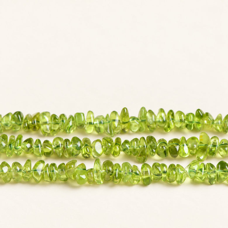 Meadow Fragments — Peridot Chip Beads — Alora Gems product photograph