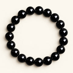Midnight Luster — Obsidian Bead Bracelet — Alora Gems product photograph