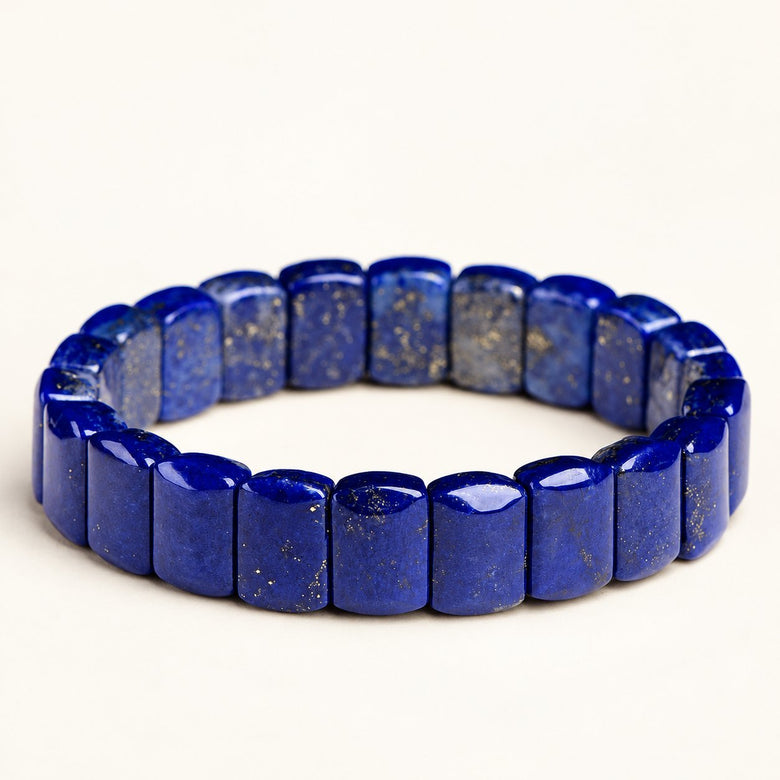 Azure Mosaic — Lapis Lazuli Panel Bracelet — Alora Gems product photograph