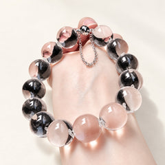 Bubble Light — Clear Quartz Bead Bracelet — Alora Gems product detail