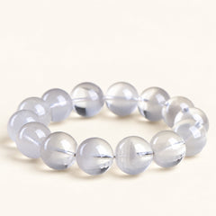 Blue Mist — Phantom Quartz Bead Bracelet — Alora Gems product photograph