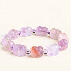 Violet Guardian — Super Seven Quartz Pixiu Bead — Alora Gems product detail
