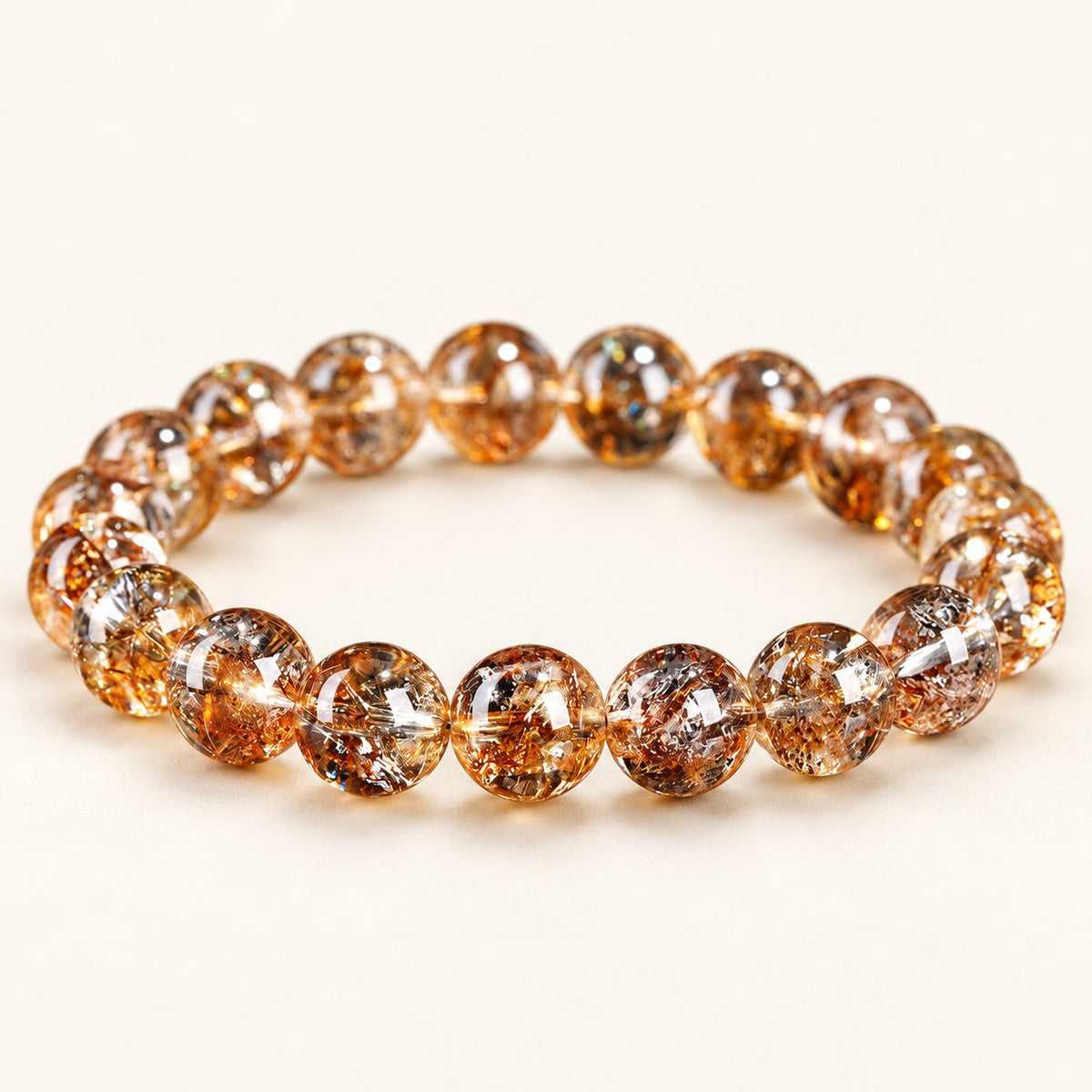 Golden Koi — Included Quartz Bead Bracelet — Alora Gems product detail