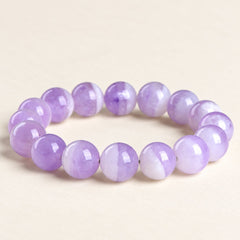 Lavender Mist — Phantom Amethyst Bead Bracelet — Alora Gems product detail