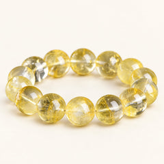 Golden Bloom — Included Quartz Bead Bracelet — Alora Gems product detail