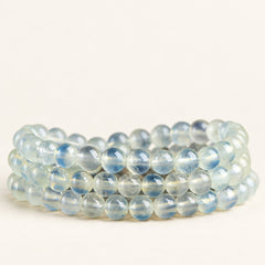 Green Orbit — Beryl Wrap Bracelet, product detail on warm ivory