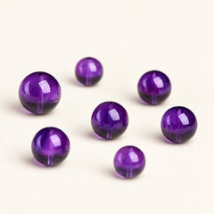 Velvet Violet — Amethyst Round Bead — Alora Gems product detail