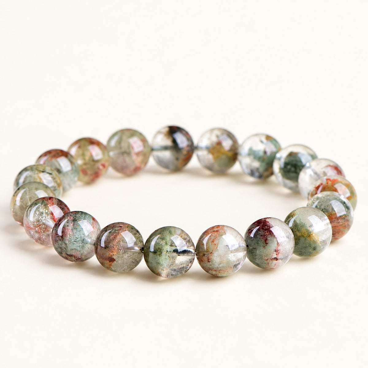 Garden Reverie — Multicolor Phantom Quartz Bracelet — Alora Gems product detail