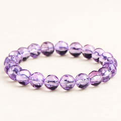 Violet Mirror — Faceted Amethyst Bead Bracelet — Alora Gems product detail