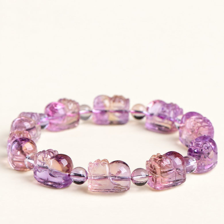 Twilight Guardian — Ametrine Pixiu Bracelet — Alora Gems product photograph