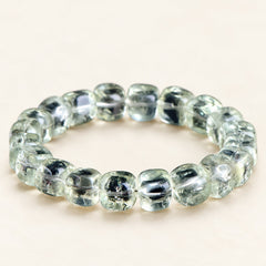 Green Cubes — Quartz Bead Bracelet — Alora Gems product detail