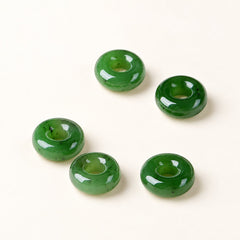 Jade Circle — Green Jade Donut Pendant — Alora Gems product detail