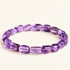 Violet Drift — Freeform Amethyst Bead Bracelet — Alora Gems product detail