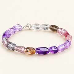 Aurora Drift — Freeform Super Seven Quartz Bracelet — Alora Gems product detail