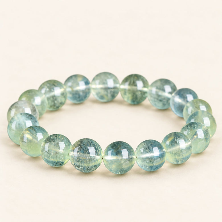 Green Stillness — Beryl Bead Bracelet — Alora Gems product photograph