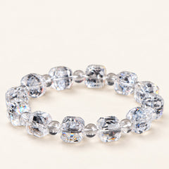 Crystal Cubes — Faceted Clear Quartz Bracelet — Alora Gems product photograph