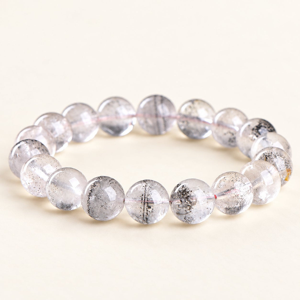 Aurora Layers — Included Quartz Bead Bracelet — Alora Gems product detail
