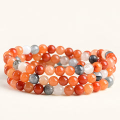 Rainbow Orbit — Fiber-Inclusion Quartz Wrap Bracelet — Alora Gems product photograph