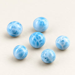 Ocean Mosaic — Larimar Round Beads — Alora Gems product detail