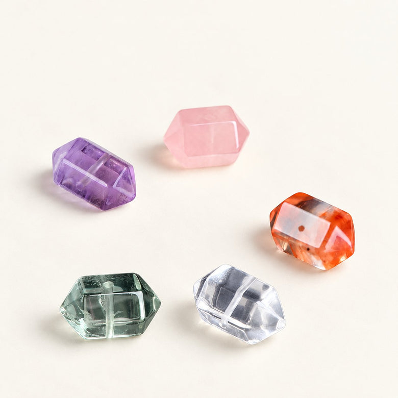 Crystal Points — Double-Terminated Quartz Beads — Alora Gems product photograph