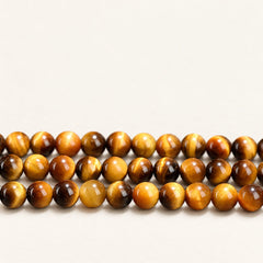 Golden Horizon — Tiger's Eye Round Beads — Alora Gems product detail