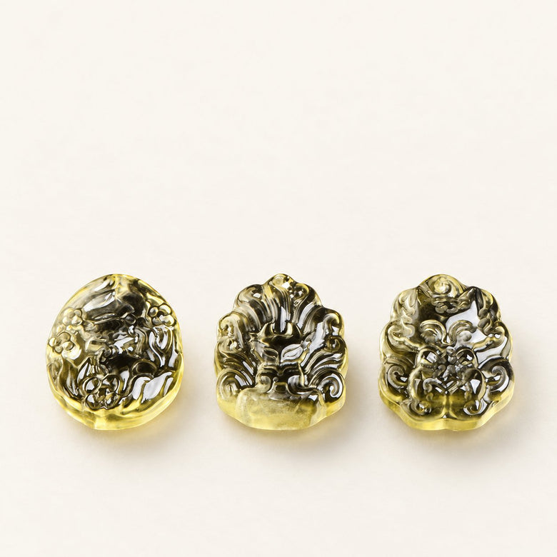 Golden Fox — Carved Citrine Pendant — Alora Gems product photograph