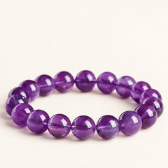 Violet Reserve — Amethyst Round Beads — Alora Gems product detail