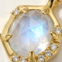 Luminous Octagon Moonstone Necklace