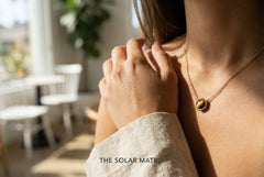 The Solar Matrix | Natural Tiger's Eye & Vermeil Geometric Pendant | The Archive Collection