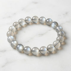 The Silver Adularia | Minimalist Sphere Bracelet