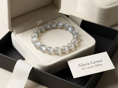 The Silver Adularia | Minimalist Sphere Bracelet